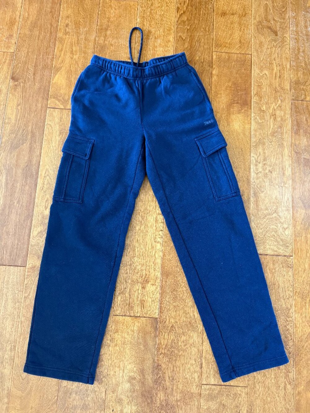 Aritzia TNA Cozy Sweatfleece Mega Cargo Pants Navy 2XS